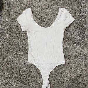 Plain white bodysuit T-shirt